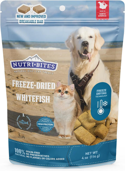 Nutri Bites Freeze Dried Dog & Cat Treats, Healthy Pet Training Treats or Food Topper, All Natural, Single Ingredient, High Protein, Premium Bulk Value Pack