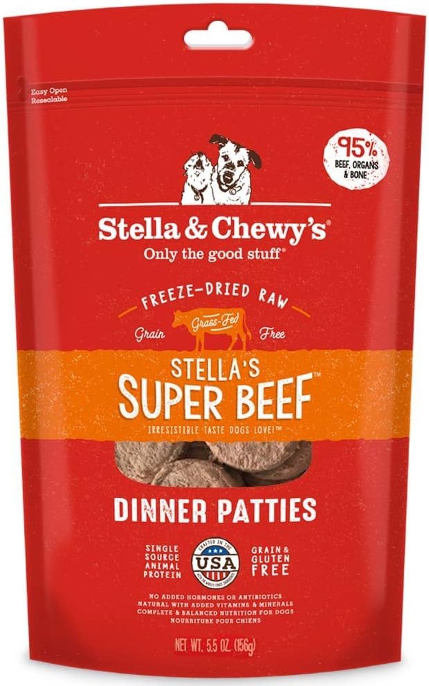 Stella & Chewy'S Freeze Dried Raw Dinner Patties – Grain Free Dog Food, Protein Rich Stella’S Super Beef Recipe