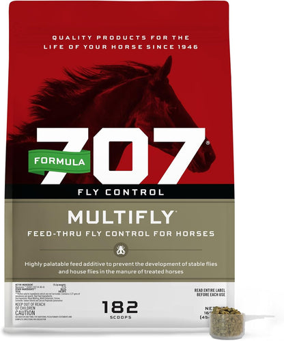 Formula 707 MultiFly Feed-Thru Fly Control Pellets for Horses - Palatable & Safe Fly Population Reduction