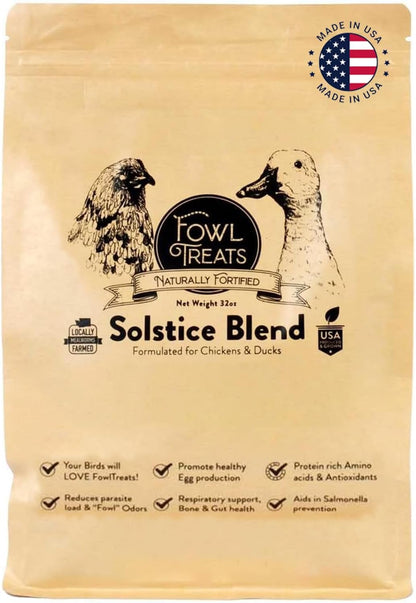 Naturally Fortified Treats - Protein Rich Supplement Suitable for Chickens, Hens and Ducks, Hand Mixed with USA Grown Ingredients - Equinox Blend