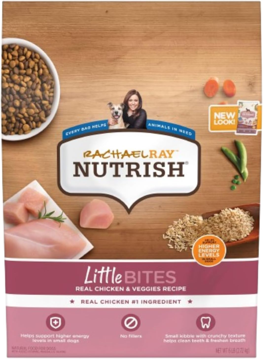 Rachael Ray Nutrish Little Bites Dry Dog Food, Chicken & Veggies Recipe for Small Breeds