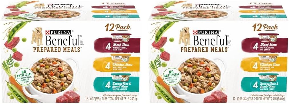 Purina  Gravy Wet Dog Food Variety Pack, Prepared Meals Stew 