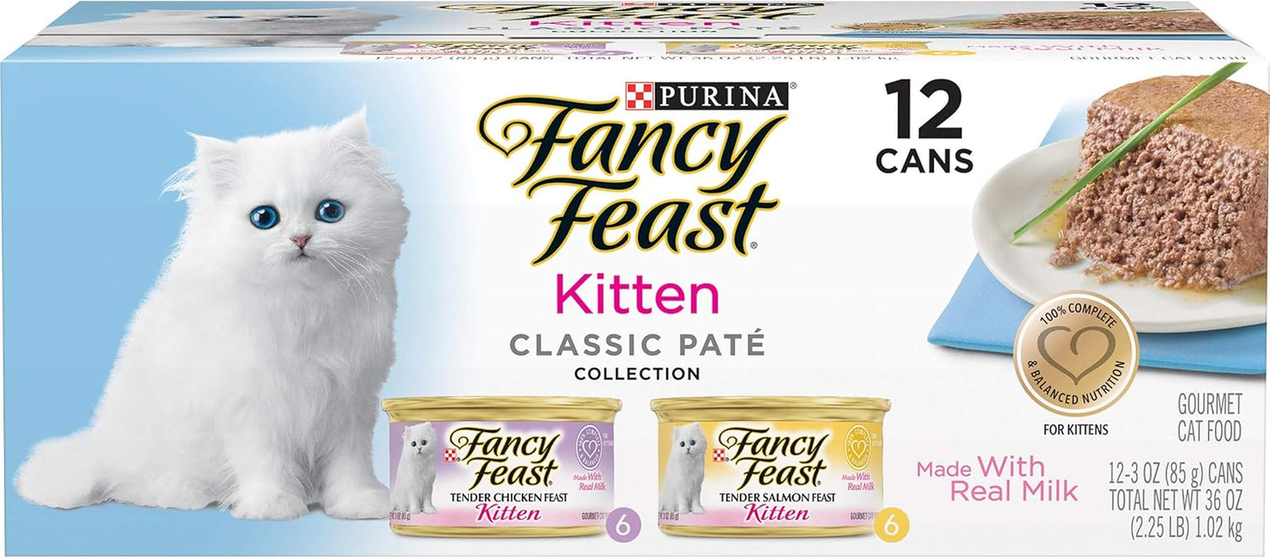 Purina Fancy Feast Grilled Wet Cat Food Poultry and Beef Collection Wet Cat Food Variety Pack - 3