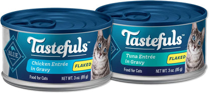 Blue Buffalo Tastefuls Natural Wet Food for Adult Cats, Flaked Chicken Entrée in Gravy