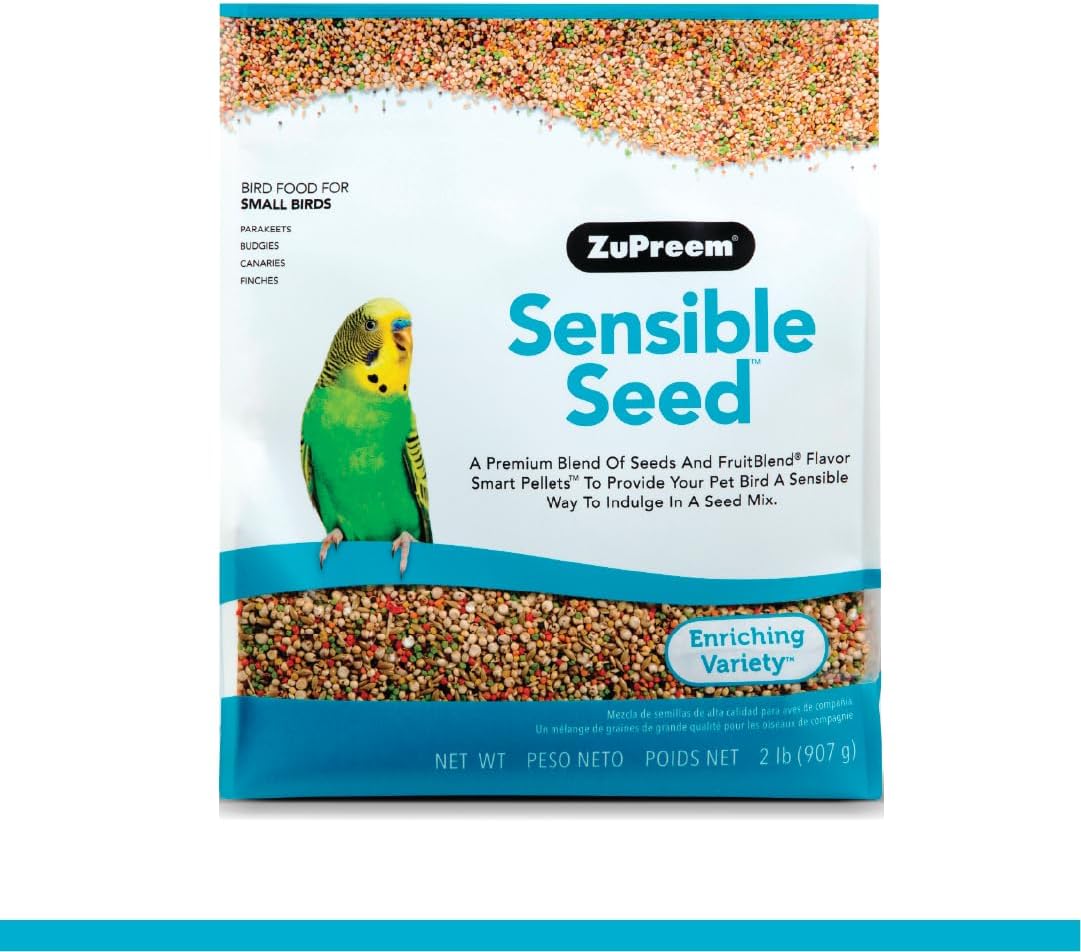 Zupreem Fruitblend Bird Pellets, Daily Bird Food for Parakeet, Budgie, Parrotlet, Dove, Core Nutrition for Small Birds, Made in USA, Parakeet Food, Budgie Food