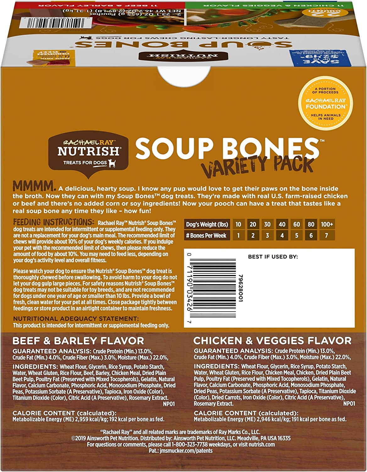 Nutrish Rachael Ray Soup Bones Long Lasting Dog Chews Variety Pack