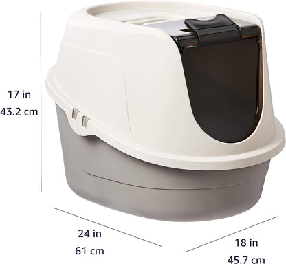 Amazon Basics No-Mess Hooded Enclosed Cat Litter Box