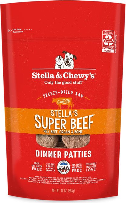 Stella & Chewy'S Freeze Dried Raw Dinner Patties – Grain Free Dog Food, Protein Rich Stella’S Super Beef Recipe