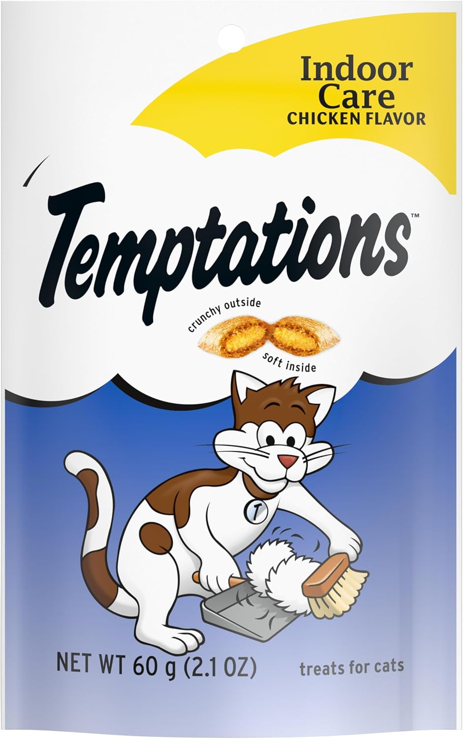 Temptations Indoor Care Crunchy and Soft Cat Treats Chicken Flavor