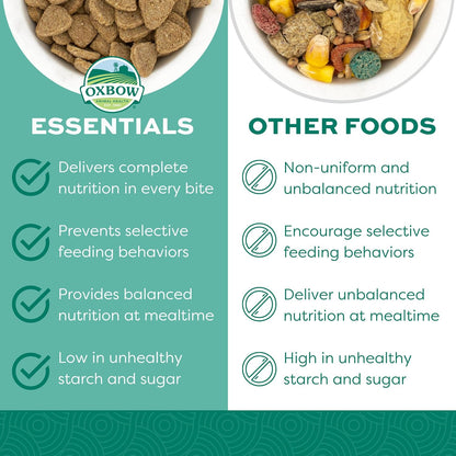 Oxbow Essentials Adult Rat Food - All Natural Adult Rat Food - Veterinarian Recommended - Made in the USA - Rich in Natural Vitamins & Minerals - No Artificial Ingredients