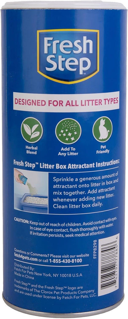 Fresh Step Cat Litter Box Attractant Powder for Training Cats - Natural Training Aid for Cats and Kittens - Great Way to Keep Your Home Clean and Train Your Pet