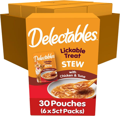 Hartz Delectables Stew Lickable Wet Cat Treats for Adult & Senior Cats