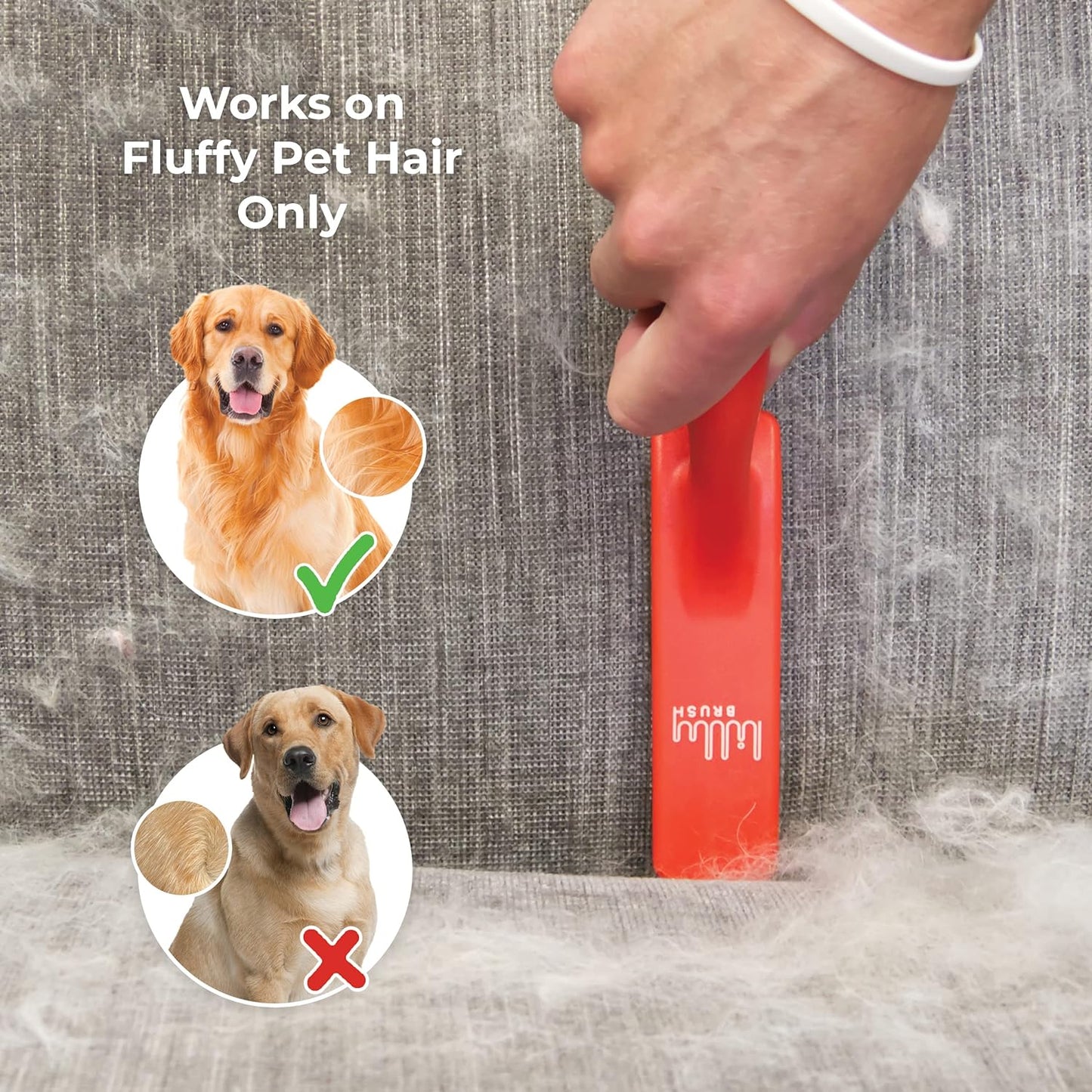 Lilly Brush Forever Furless Pet Hair Remover Brush | Gentle Bristled Cat & Dog Hair Remover Brush for Home, Auto Car Detailing Supplies, Lint Brush, Furniture, Fabric & Rug Cleaner