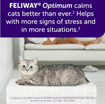 Optimum Cat, Enhanced Calming Pheromone Diffuser, 30 Day Starter Kit (48 Ml)