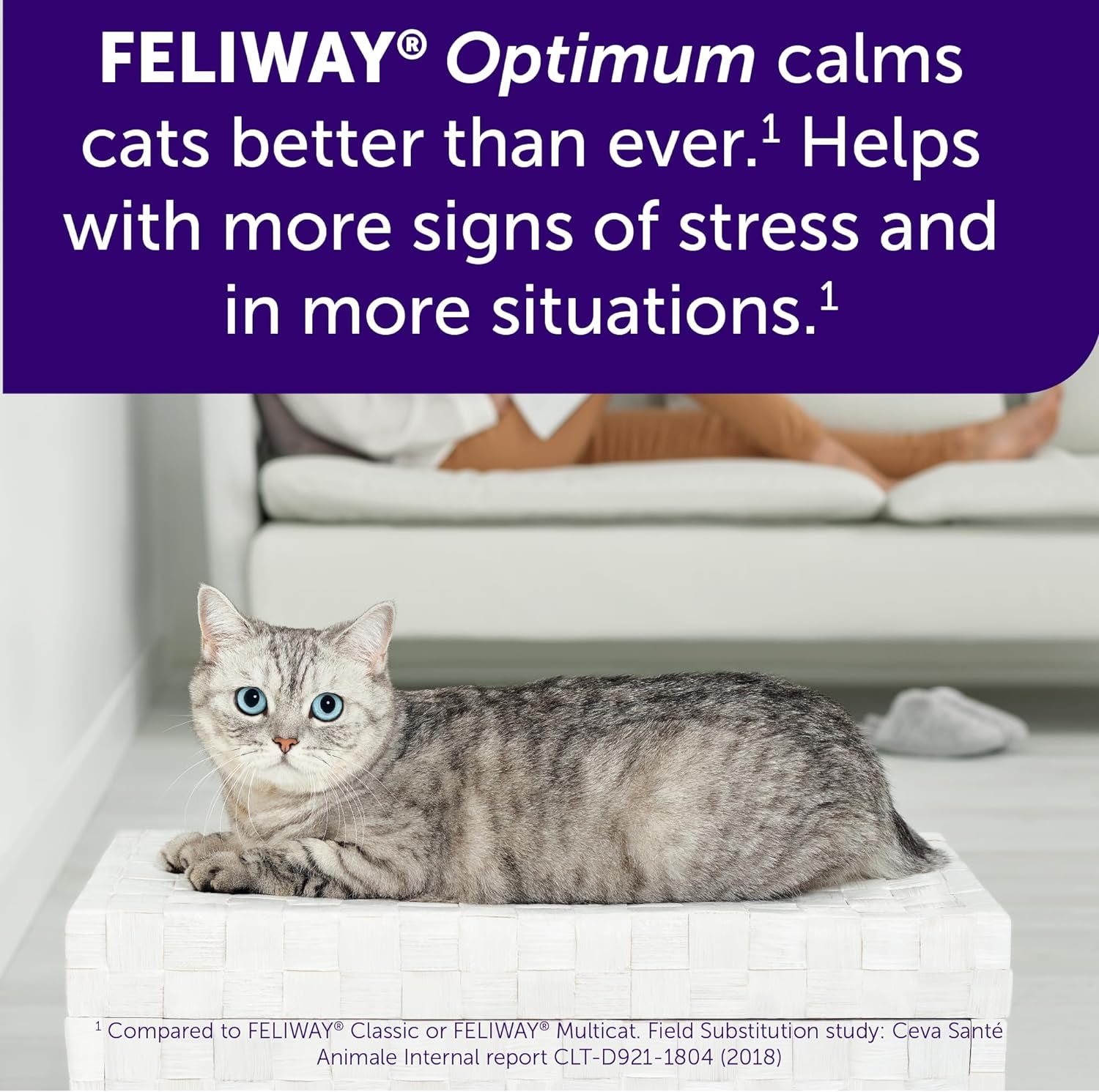 FELIWAY Optimum, Enhanced Calming Pheromone 30-Day Refill