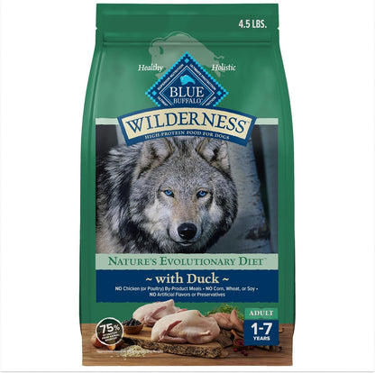 Blue Buffalo Wilderness Natural High-Protein Dry Food for Adult Dogs