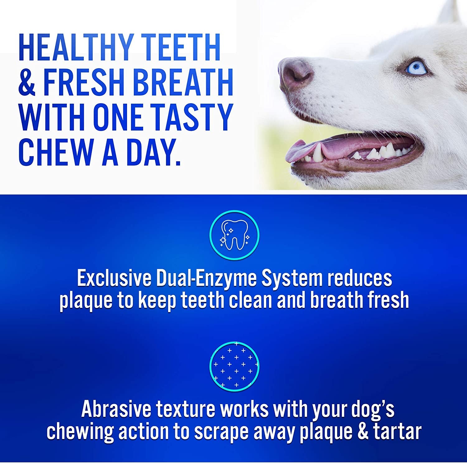 Virbac C.E.T. Enzymatic Oral Hygiene Chews for Dogs, Beef