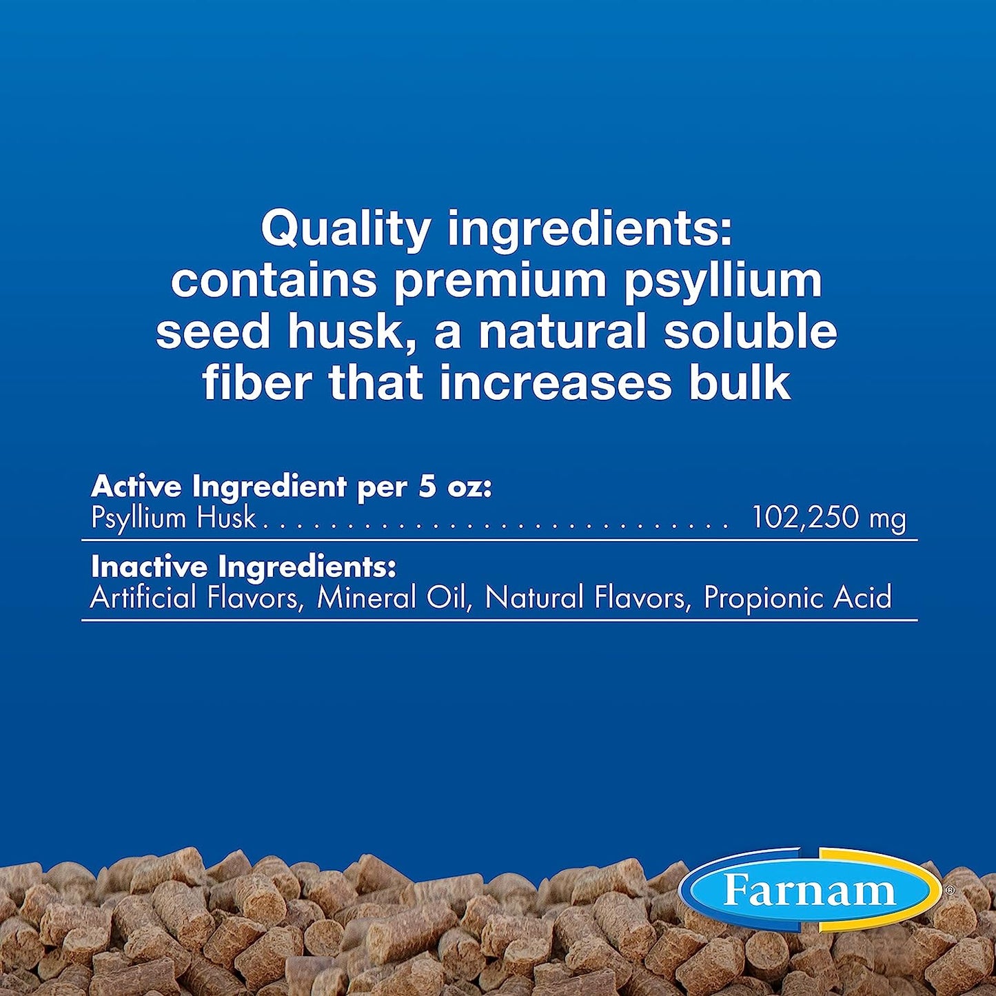 Sand Clear for Horses Natural Psyllium Crumbles, Veterinarian Recommended to Support the Removal of Sand & Dirt from the Ventral Colon, 3 Lbs., 9 Scoops