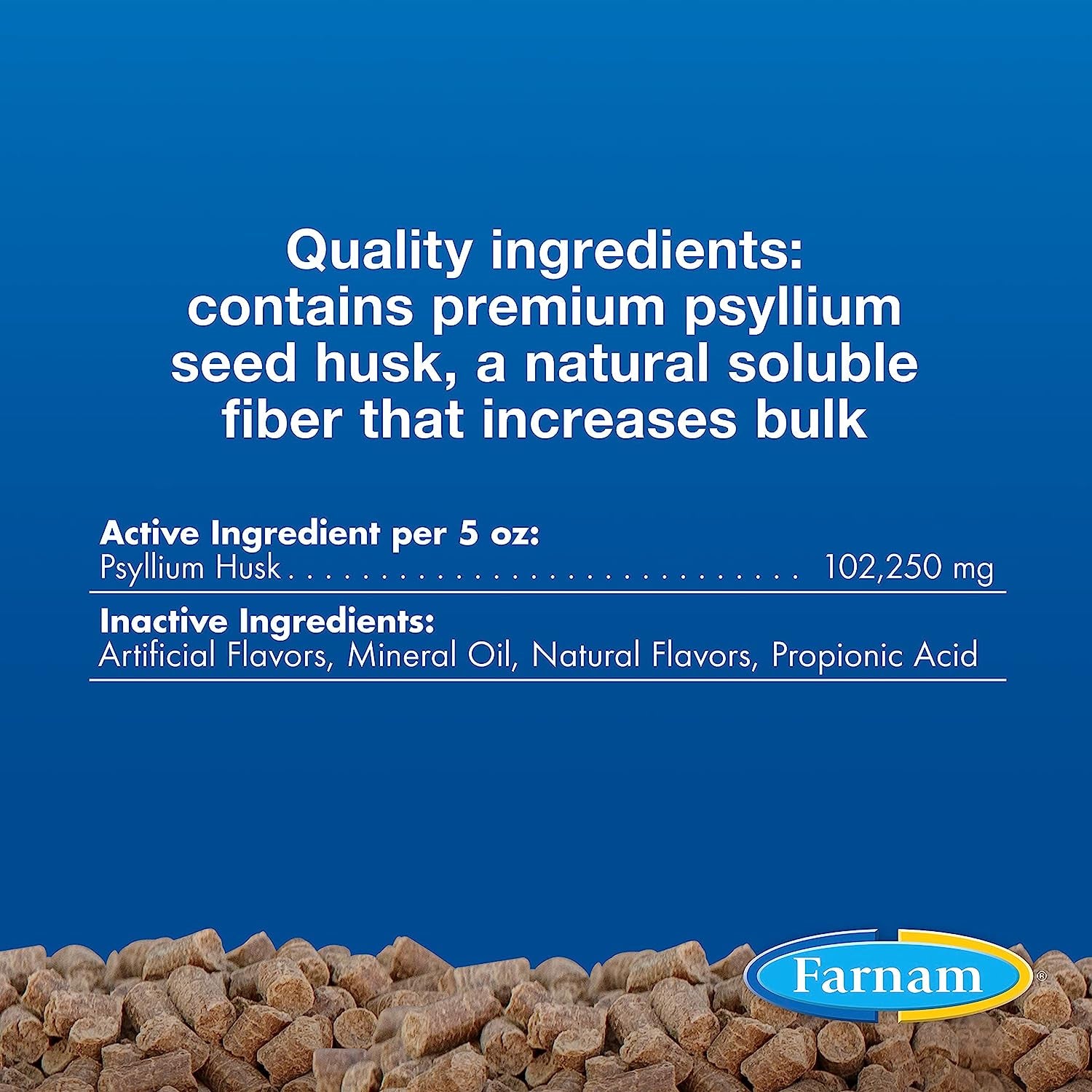 Sand Clear for Horses Natural Psyllium Crumbles, Veterinarian Recommended to Support the Removal of Sand & Dirt from the Ventral Colon, 3 Lbs., 9 Scoops