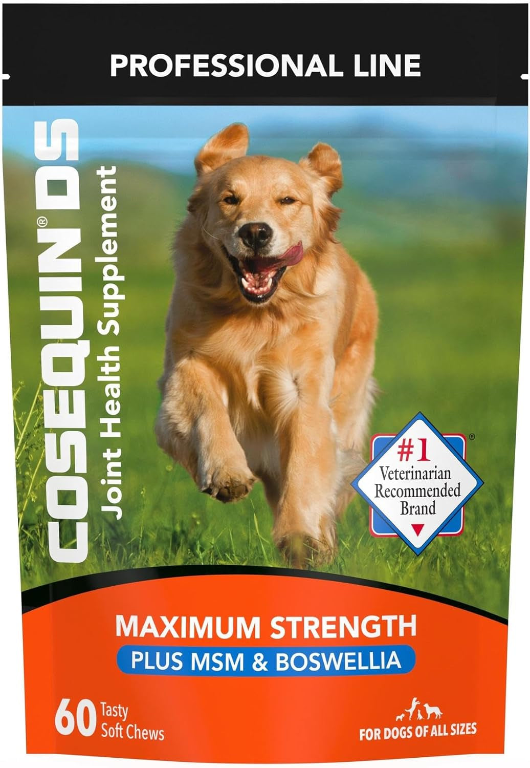 Nutramax Laboratories Cosequin DS plus MSM Professional Line for Dogs, 60 Soft Chews