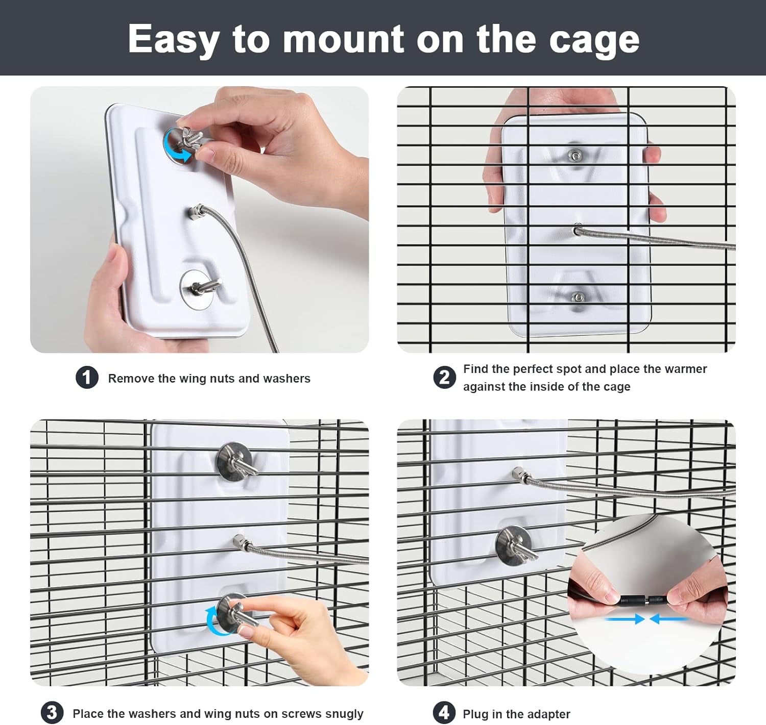 Fenocran Indoor Bird Heater Pad, USB Bird Warmer Heater, Bird Heater for Parakeets 4.5" X 7"