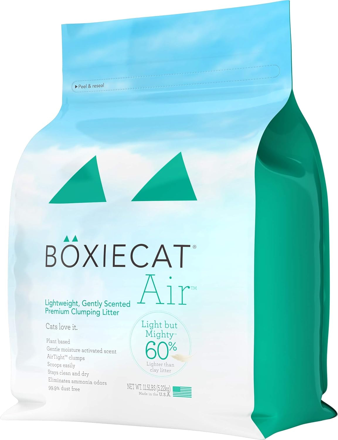 Boxie® Gently Scented 30 Day Natural Odor Control Cat Litter, Lightweight Plant Based Kitty Litter