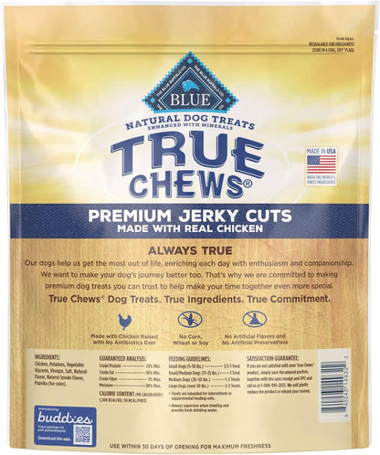 Blue Buffalo True Chews Premium Jerky Cuts Dog Treats, Made in the USA with Natural Ingredients