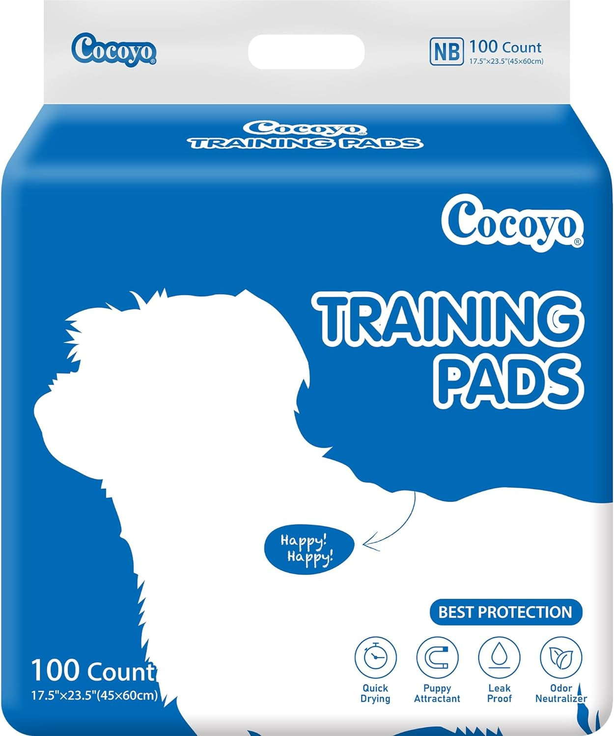 Best Value 22"X22" Dog Training Pads 50 Count | Dog Pee Pads | Super Absorbent Puppy Pads,White