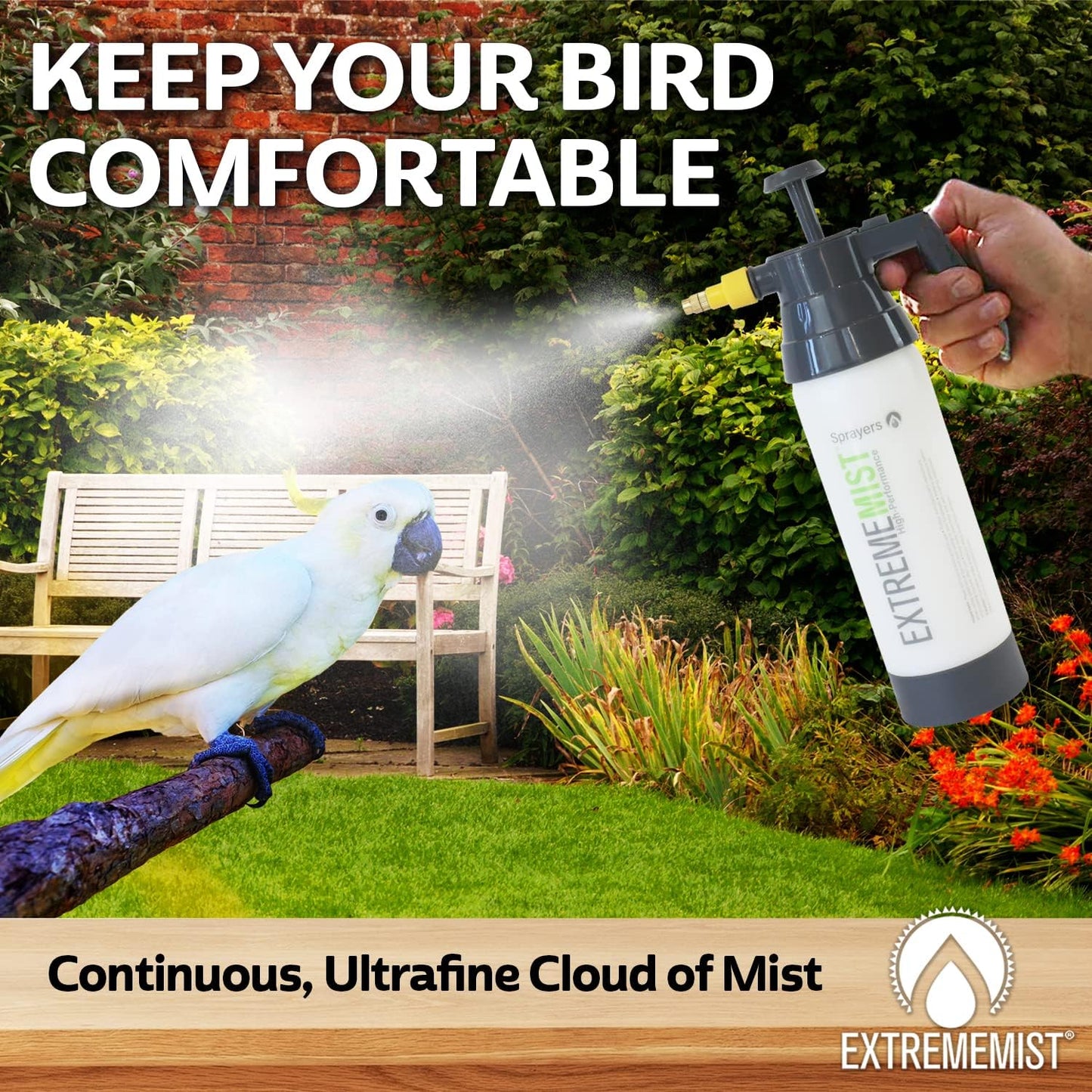 EXTREMEMIST High-Performance Bird Sprayer | Ultrafine Avian Pump Mister | Handheld Pet Bird Bath Mister | Adjustable Nozzle | Bird Cage Cleaner | Perfect for Macaws, Cockatiels, Parrots & More