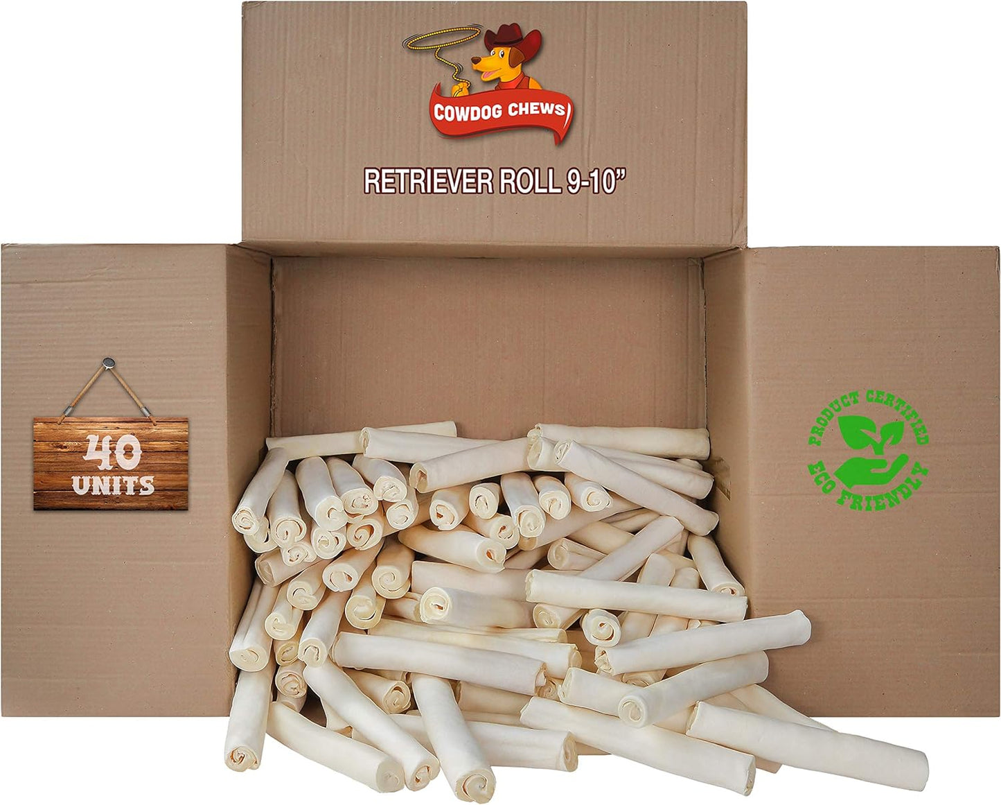 Retriever Roll 9-10 Inch All Natural Rawhide Product