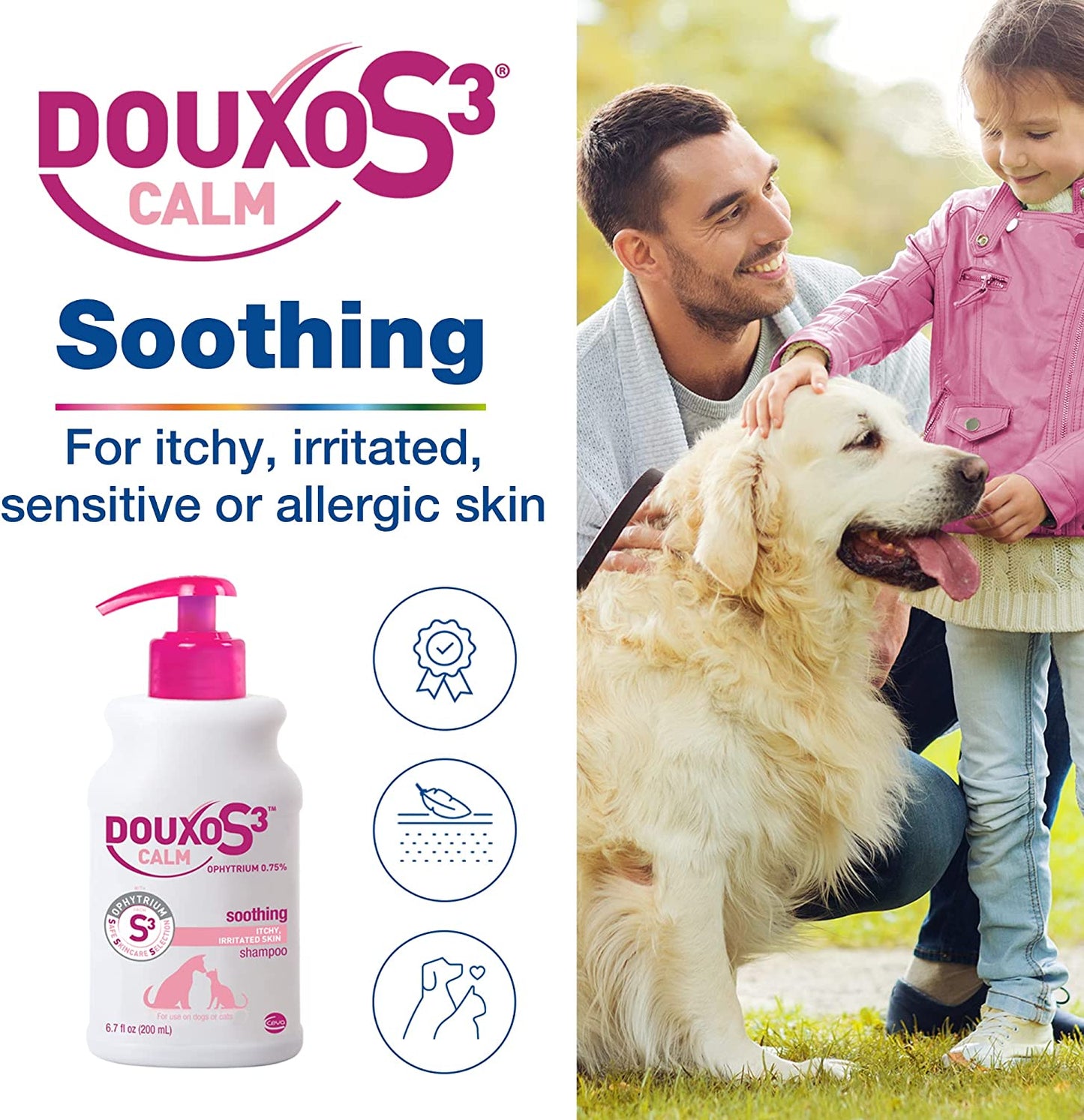 Douxo S3 Calm Shampoo - for Dogs and Cats with Allergic, Itchy Skin