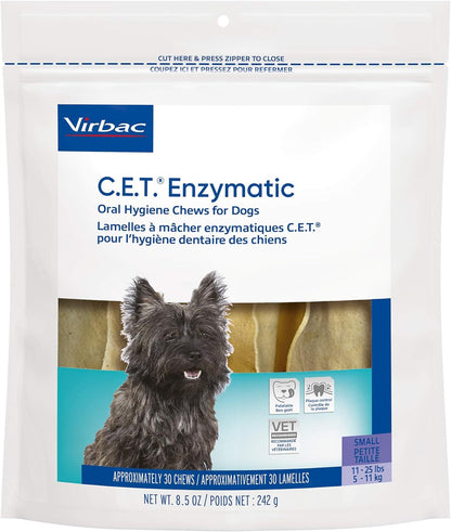 Virbac C.E.T. Enzymatic Oral Hygiene Chews for Dogs, Beef