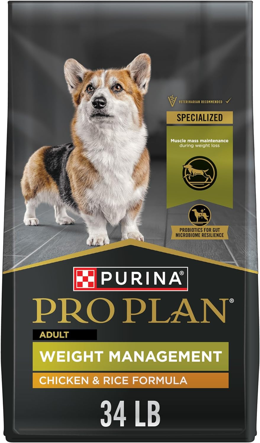 Purina Pro Plan Small Breed Weight Management Dry Dog Food, Shredded Blend Chicken and Rice Formula