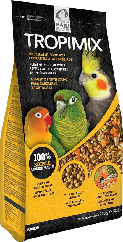 Hari Hagen Tropimix Enrichment Food for Small Parrots - HARI Small Parrot Food with Seeds, Fruit, Nuts, Vegetables, Grains, and Legumes