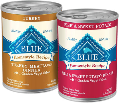 Blue Buffalo Homestyle Recipe Adult Wet Dog Food, Made with Natural Ingredients, Chicken Dinner With Garden Vegetables