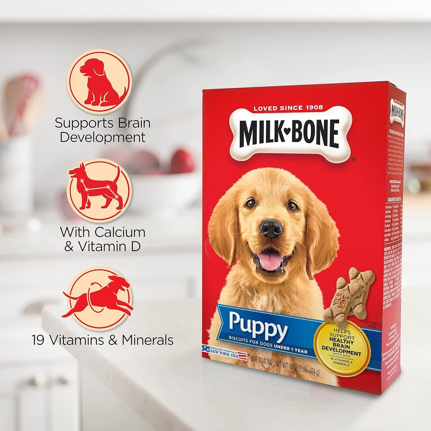 Milk-Bone Original Dog Treats Biscuits for Medium Dogs, 10 Pound