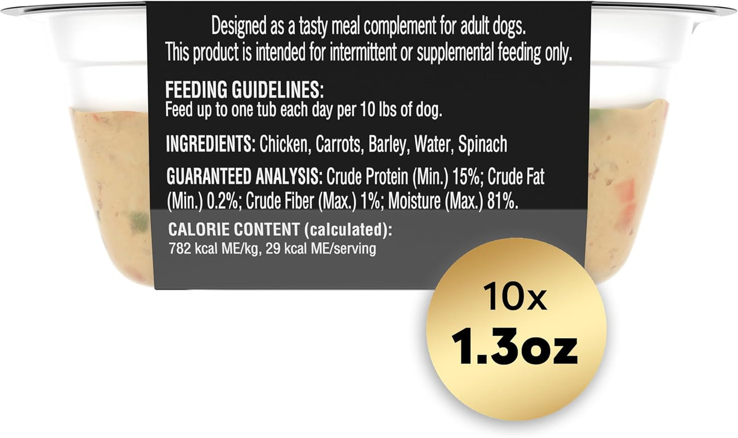 Simply Crafted Adult Wet Dog Food Meal Topper, Chicken, Carrots, Barley & Spinach