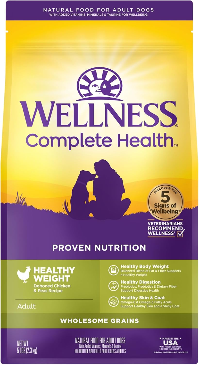 Complete Health Dry Dog Food with Grains, Natural Ingredients, All Breeds, for Adult Dogs