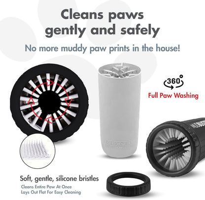 Dexas Medium Dog Paw Cleaner - Premium Quality Pet Supplies and Dog Accessories - Easy to Use and Clean Mudbuster for Dogs - Patented Product - BPA Free