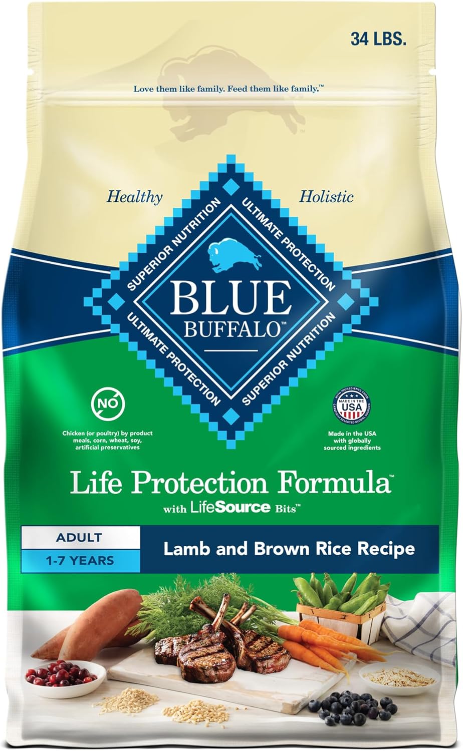 Blue Buffalo Life Protection Formula Adult Dry Dog Food, Helps Build and Maintain Strong Muscles, Made with Natural Ingredients