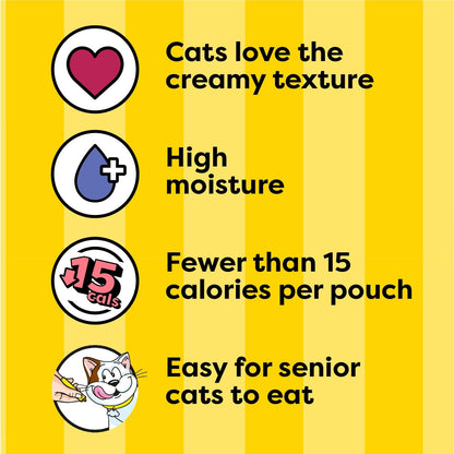 Temptations Creamy Puree Squeezable Lickable Wet Cat Treats