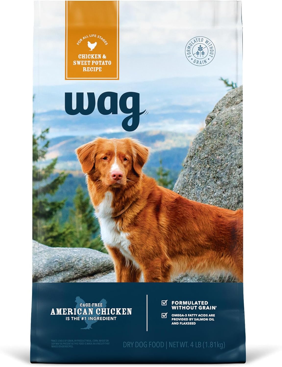 Amazon Brand - Wag Dry Dog Food Salmon & Sweet Potato, Grain Free