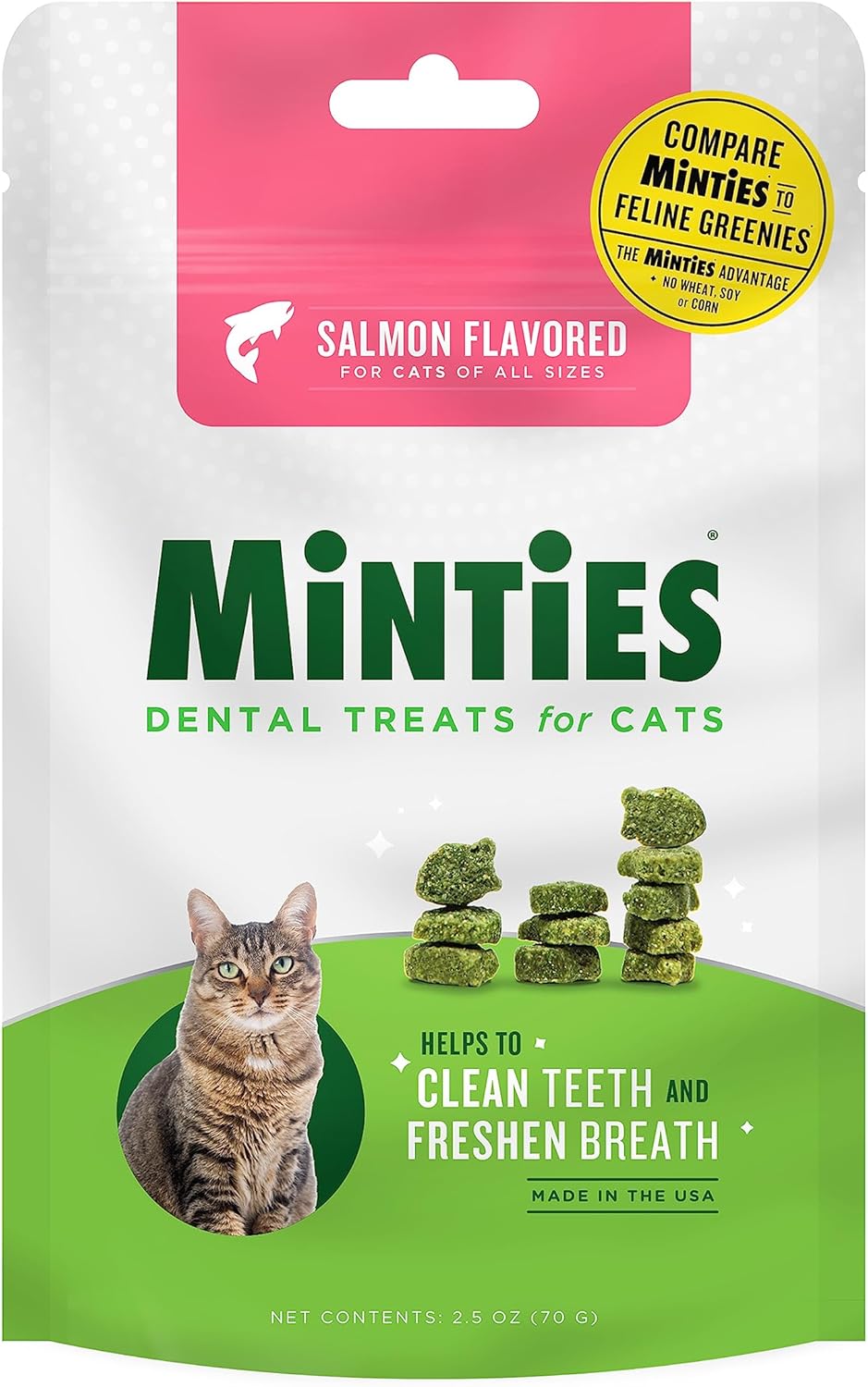 Minties Dental Chews for Dogs, Vet-Recommended Mint-Flavored Dental Treats for Medium Dogs, Dental Bones Clean Teeth, Fight Bad Breath, and Removes Plaque and Tartar