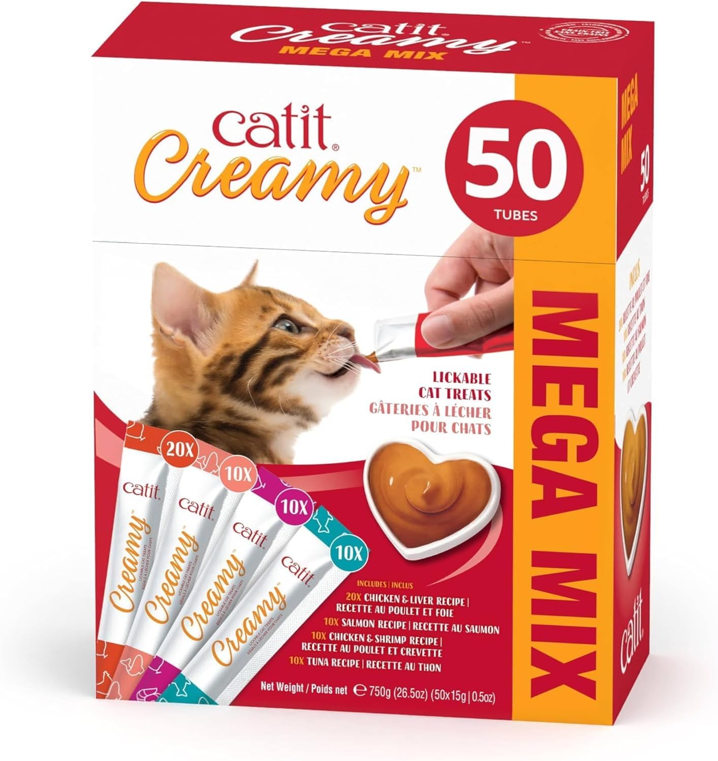 Catit Creamy Lickable Cat Treat, Healthy Cat Treat