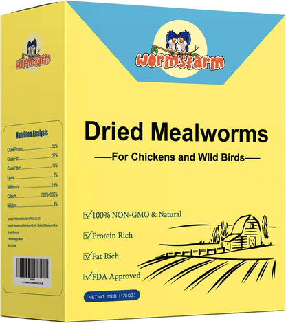 Dried Mealworms for Wild Birds Chickens Feed for Laying Hens,Ducks,Reptiles