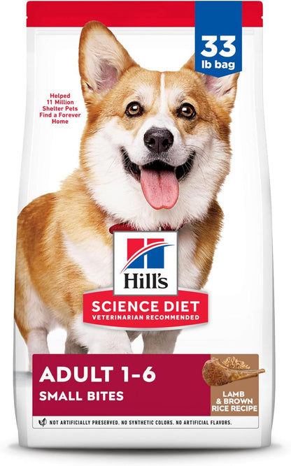 Hill's Science Diet Adult 1-6, Adult 1-6 Premium Nutrition, Small Kibble, Dry Dog Food, Chicken & Barley