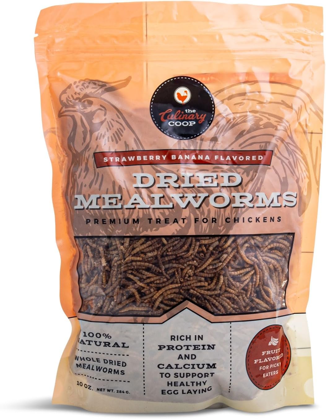 Fluker'S Culinary Coop Premium Chicken Treats, Mealworms, High Protein Worm, Nutritious Treat