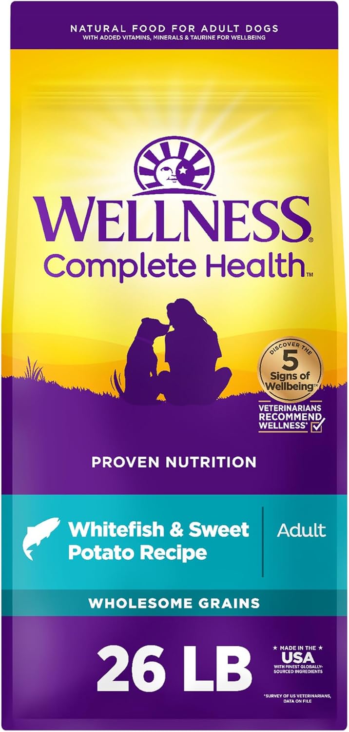 Complete Health Dry Dog Food with Grains, Natural Ingredients, All Breeds, for Adult Dogs