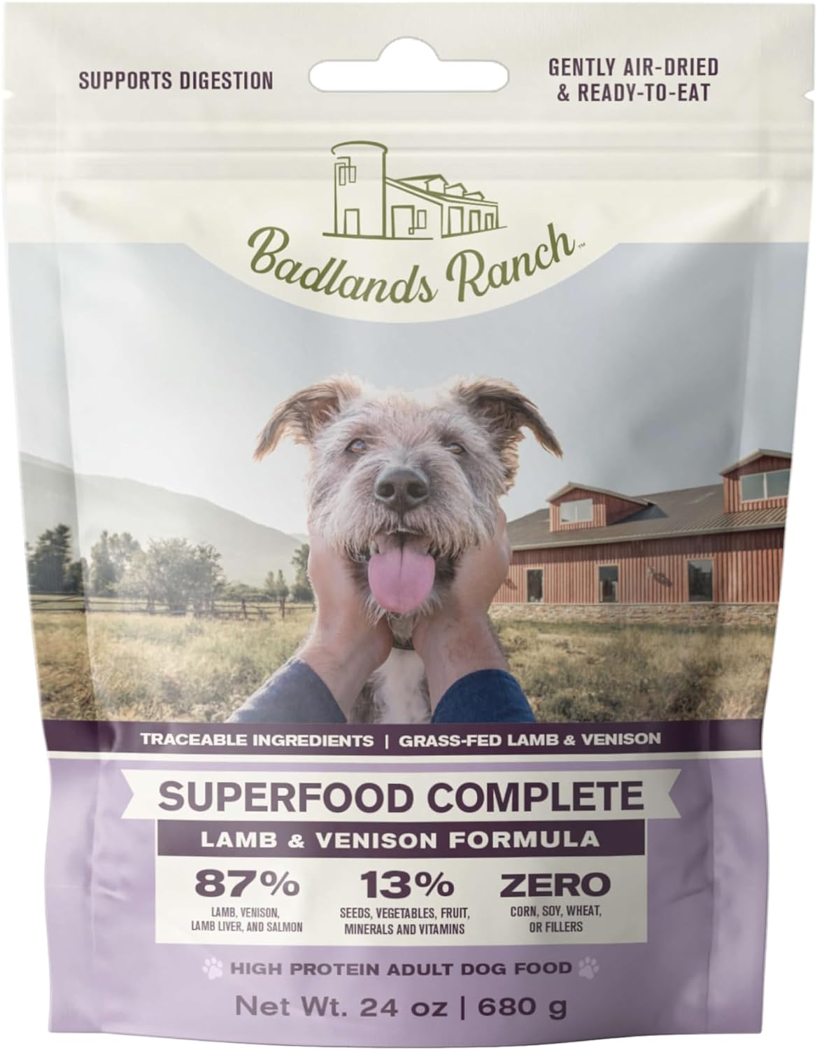 By Katherine Heigl- Superfood Complete Beef Formula Adult Dog Food, Air-Dried, High Protein, Zero Fillers, Superfood Nutrition