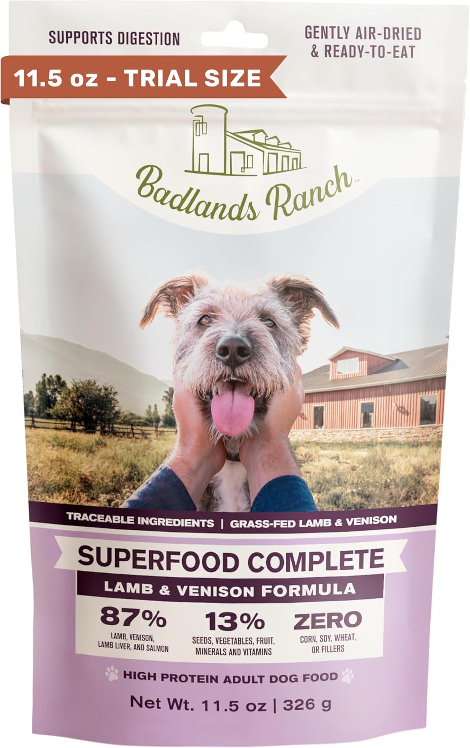 By Katherine Heigl- Superfood Complete Beef Formula Adult Dog Food, Air-Dried, High Protein, Zero Fillers, Superfood Nutrition